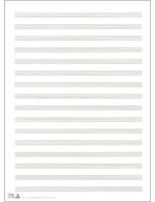 Notenpapier Siestrop mit Hilfslinien